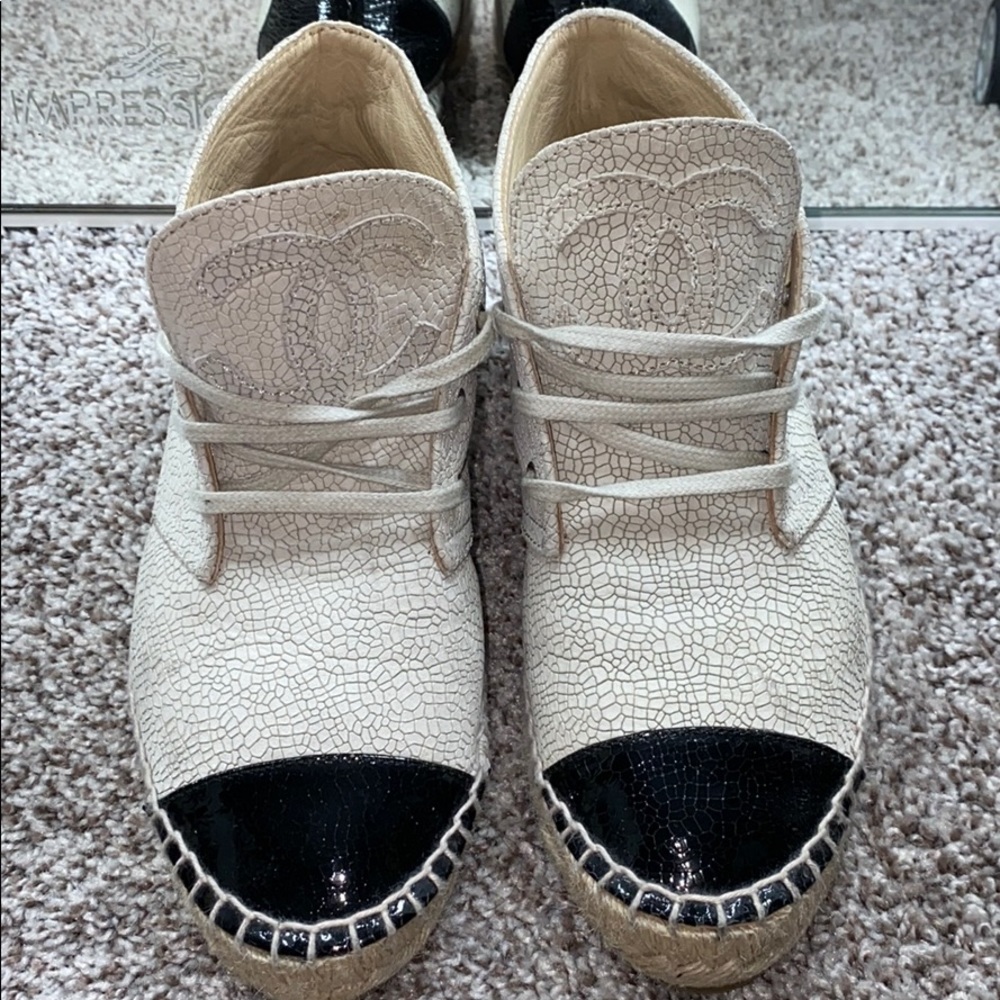 Authentic Chanel espadrille sneakers